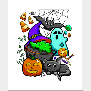 Halloween Doodle Posters and Art